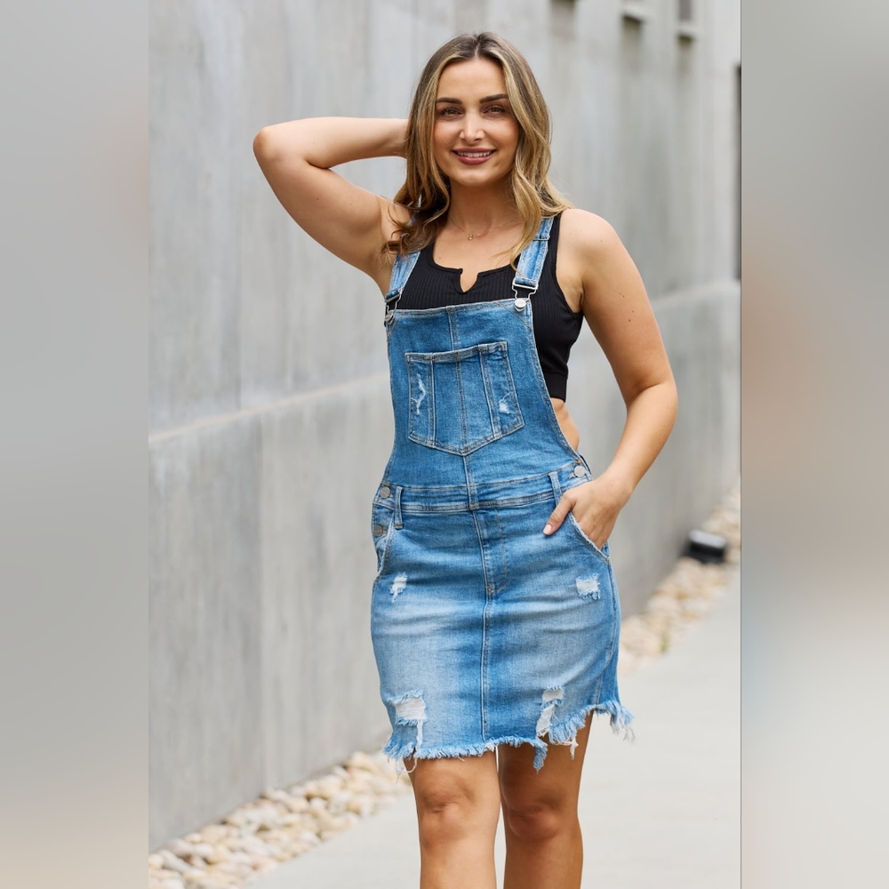 Denim Overall Mini Dress